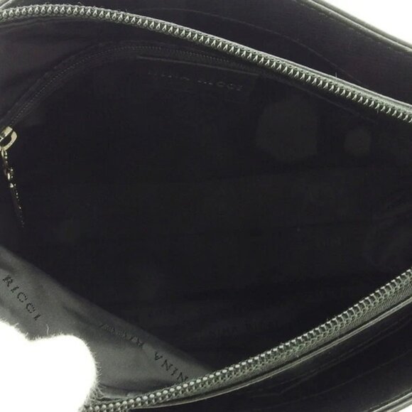 NINA RICCI Shoulder Bag NR Mark Leather Authentic Used - Picture 6 of 9